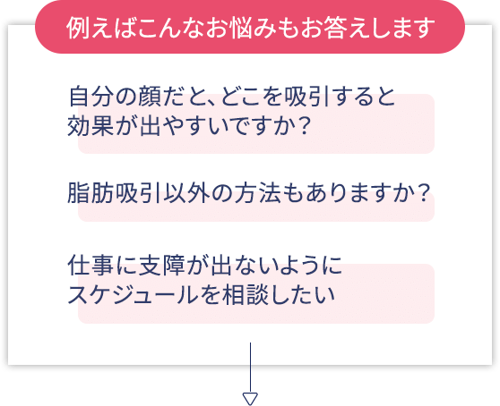 例えばこんなお悩みもお答えします