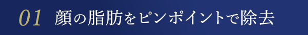 01 顔の脂肪をピンポイントで除去